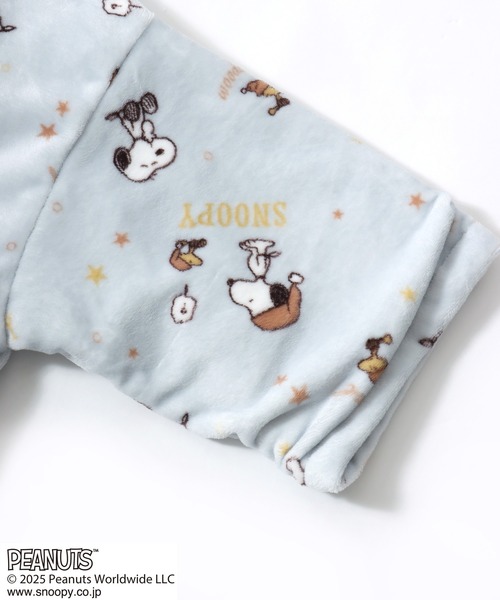 PEANUTS（ピーナッツ）の「PEANUTS SNOOPY（ピーナッツ スヌーピー）キャラクターふわもこボアフリース半纏/ちゃんちゃんこ（ガウン/バスローブ・レディース・ベージュ/ピンク/クリーム/サックスブルー・M/L）」の20枚目の写真