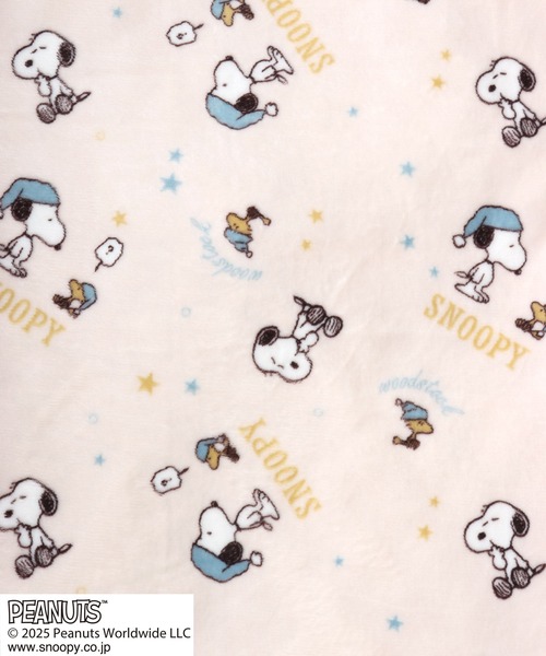 PEANUTS（ピーナッツ）の「PEANUTS SNOOPY（ピーナッツ スヌーピー）キャラクターふわもこボアフリース半纏/ちゃんちゃんこ（ガウン/バスローブ・レディース・ベージュ/ピンク/クリーム/サックスブルー・M/L）」の11枚目の写真