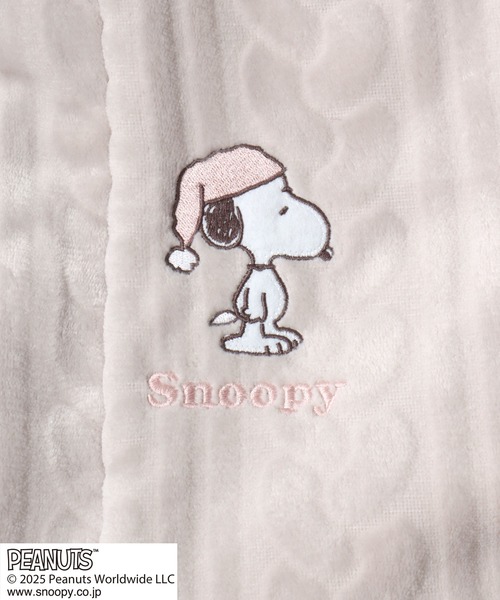 PEANUTS（ピーナッツ）の「PEANUTS SNOOPY（ピーナッツ スヌーピー）キャラクターふわもこボアフリース半纏/ちゃんちゃんこ（ガウン/バスローブ・レディース・ベージュ/ピンク/クリーム/サックスブルー・M/L）」の7枚目の写真