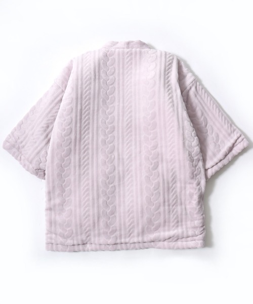 PEANUTS（ピーナッツ）の「PEANUTS SNOOPY（ピーナッツ スヌーピー）キャラクターふわもこボアフリース半纏/ちゃんちゃんこ（ガウン/バスローブ・レディース・ベージュ/ピンク/クリーム/サックスブルー・M/L）」の16枚目の写真