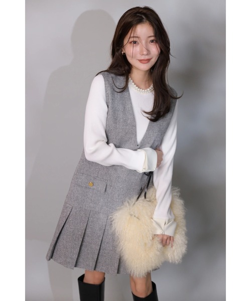 パールネックカフスニット（ニット/セーター）｜Apuweiser-riche