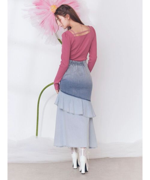 EATME（イートミー）の「ベルテッドリブTOP（Tシャツ/カットソー・レディース・ピンク/グレー/ブラック・FREE）」の10枚目の写真