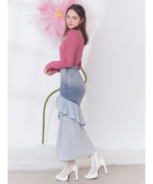 EATME（イートミー）の「ベルテッドリブTOP（Tシャツ/カットソー・レディース・ピンク/グレー/ブラック・FREE）」の12枚目の写真