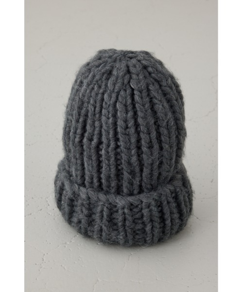 AZUL by moussy（アズールバイマウジー）の「ボリュームヤーンニットワッチ（ニットキャップ/ビーニー・レディース・アイボリー/グレー・FREE）」の15枚目の写真