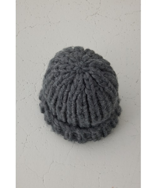 AZUL by moussy（アズールバイマウジー）の「ボリュームヤーンニットワッチ（ニットキャップ/ビーニー・レディース・アイボリー/グレー・FREE）」の16枚目の写真