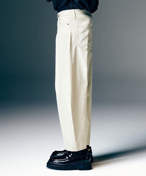 glamb（グラム）の「Color Barrel Denim / カラーバレルデニム（デニムパンツ・メンズ・グリーン系その他/グリーン/ブラック/アイボリー・S/M/L）」の13枚目の写真