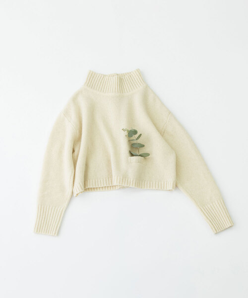 nop de nod(ノップドゥノッド)の「シェットランドウールショート2wayセーター(カーディガン/ボレロ・レディース・アイボリー/ネイビー/レッド/グリーン・M)」の5枚目の写真