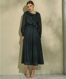 ERADIE（エラディエ）の「Shoulder Ribbon Satin Drape one piece