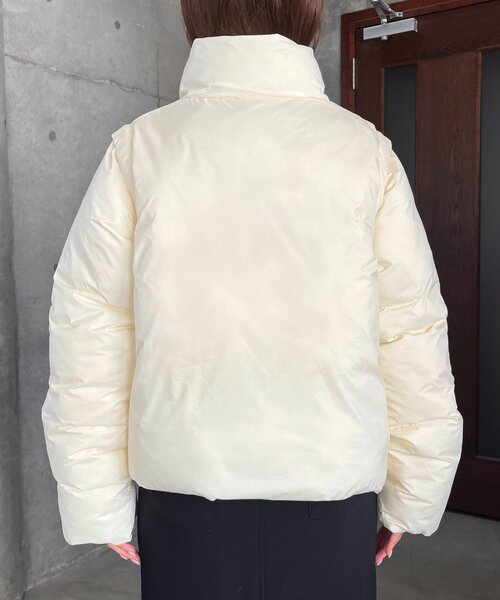 新品CAPRICIEUX LEMAGE 2WAY中綿パフジャケット ベストS白 CAPRICIEUX LE'MAGE（カプリシューレマージュ）の「2WAY中綿パフ