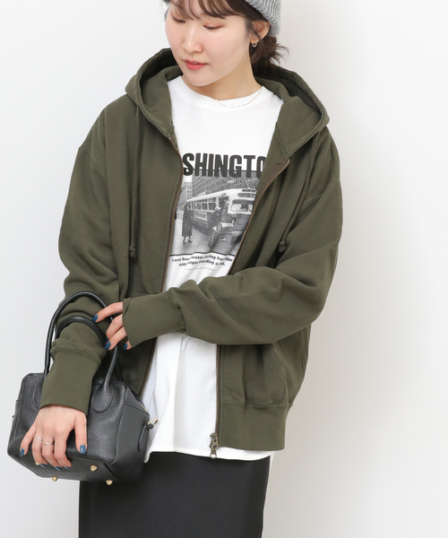 JOURNAL STANDARD relume（ジャーナルスタンダード　レリューム）の「《WEB＋一部店舗限定》別注【HOLIDAYS COMFORT】フ―ディースウェット（パーカー・レディース・ネイビー/カーキ/アイボリー・FREE）」の2枚目の写真