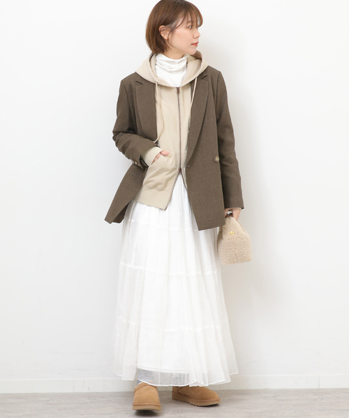 JOURNAL STANDARD relume（ジャーナルスタンダード　レリューム）の「《WEB＋一部店舗限定》別注【HOLIDAYS COMFORT】フ―ディースウェット（パーカー・レディース・ネイビー/カーキ/アイボリー・FREE）」の4枚目の写真