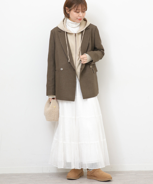 JOURNAL STANDARD relume（ジャーナルスタンダード　レリューム）の「《WEB＋一部店舗限定》別注【HOLIDAYS COMFORT】フ―ディースウェット（パーカー・レディース・ネイビー/カーキ/アイボリー・FREE）」の5枚目の写真