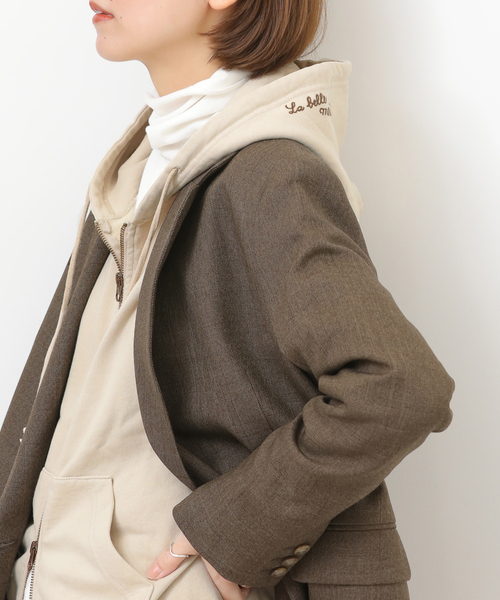 JOURNAL STANDARD relume（ジャーナルスタンダード　レリューム）の「《WEB＋一部店舗限定》別注【HOLIDAYS COMFORT】フ―ディースウェット（パーカー・レディース・ネイビー/カーキ/アイボリー・FREE）」の11枚目の写真