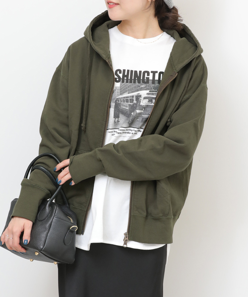 JOURNAL STANDARD relume（ジャーナルスタンダード　レリューム）の「《WEB＋一部店舗限定》別注【HOLIDAYS COMFORT】フ―ディースウェット（パーカー・レディース・ネイビー/カーキ/アイボリー・FREE）」の18枚目の写真