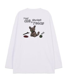ドゥドゥルパピー オーバーサイズ ロングスリーブTシャツ_ホワイト