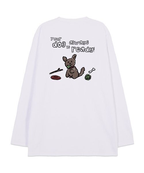 ASTRAL PROJECTION(アストラルプロジェクション)の「ドゥドゥルパピー オーバーサイズ ロングスリーブTシャツ_ホワイト(Tシャツ/カットソー・メンズ・その他・LARGE/MEDIUM/X-LARGE/XX-LARGE)」の1枚目の写真