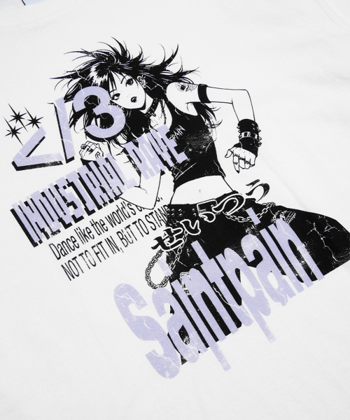 SAINTPAIN（セイントペイン）の「[セイントペイン x チェイパンク] ダンシングガールロングスリーブホワイト（Tシャツ/カットソー・レディース・その他・LARGE/MEDIUM）」の3枚目の写真
