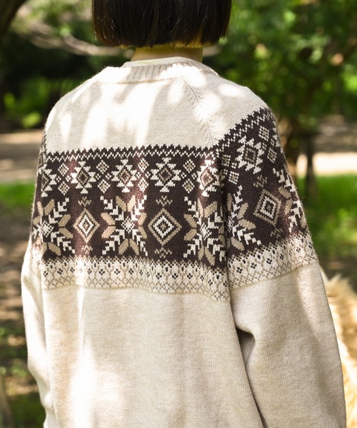 S'more(スモア)の「S'more nordic sweater (AW)(ニット/セーター・レディース・ブラウン/ベージュ・SMALL/MEDIUM/LARGE/X-LARGE)」の2枚目の写真