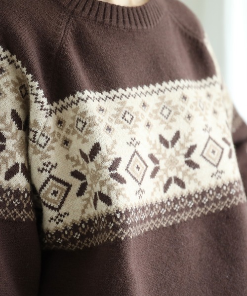 S'more(スモア)の「S'more nordic sweater (AW)(ニット/セーター・レディース・ブラウン/ベージュ・SMALL/MEDIUM/LARGE/X-LARGE)」の11枚目の写真