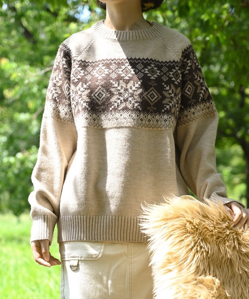 S'more(スモア)の「S'more nordic sweater (AW)(ニット/セーター・レディース・ブラウン/ベージュ・SMALL/MEDIUM/LARGE/X-LARGE)」の12枚目の写真