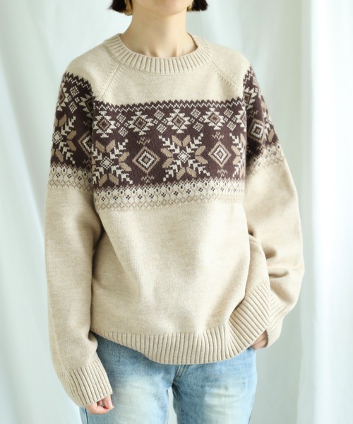S'more(スモア)の「S'more nordic sweater (AW)(ニット/セーター・レディース・ブラウン/ベージュ・SMALL/MEDIUM/LARGE/X-LARGE)」の15枚目の写真