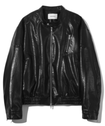 BASEMOMENT（ベースモーメント）の「レザー バイカージャケット ブラック（ライダースジャケット）」