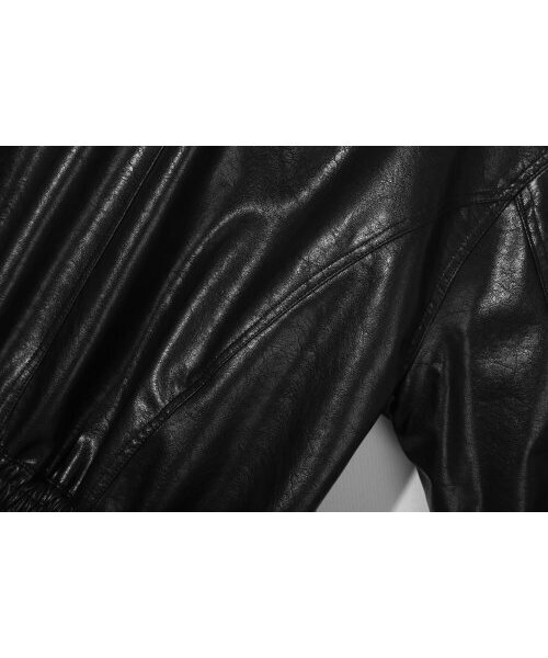 BASEMOMENT(ベースモーメント)の「レザー バイカージャケット ブラック(ライダースジャケット・レディース・その他・LARGE/MEDIUM)」の6枚目の写真