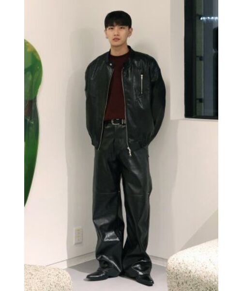 BASEMOMENT(ベースモーメント)の「レザー バイカージャケット ブラック(ライダースジャケット・レディース・その他・LARGE/MEDIUM)」の2枚目の写真