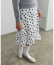 mul.（ムル）の「ドットフリルミディスカート（スカート）」