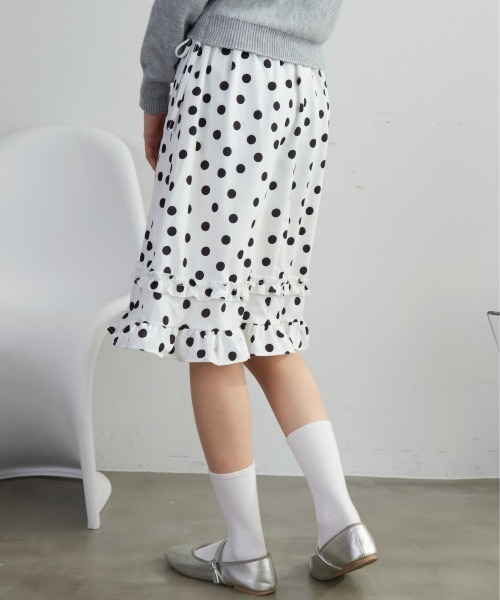 mul.（ムル）の「ドットフリルミディスカート（スカート・レディース・ブラック/ホワイト・FREE）」の7枚目の写真