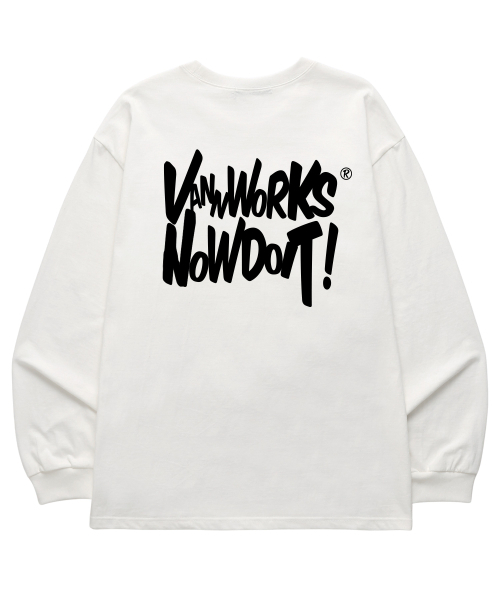 VANNWORKS（バンワークス）の「NOW DOIT ロングスリーブ (VLS0082) ホワイト（Tシャツ/カットソー・レディース・その他・X-LARGE/XX-LARGE/SMALL/MEDIUM/LARGE）」の3枚目の写真