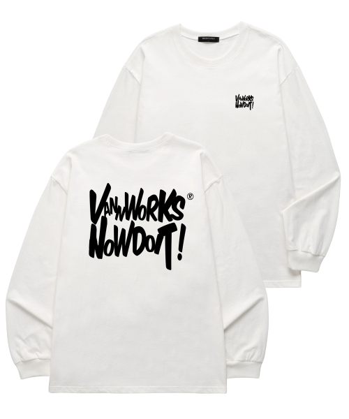 VANNWORKS（バンワークス）の「NOW DOIT ロングスリーブ (VLS0082) ホワイト（Tシャツ/カットソー・レディース・その他・X-LARGE/XX-LARGE/SMALL/MEDIUM/LARGE）」の4枚目の写真