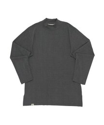 HALF TURTLE-NECK INNER LAYERED TEE (Charcoal)