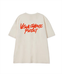 グラフィティロゴ半袖Tシャツクリームレッド