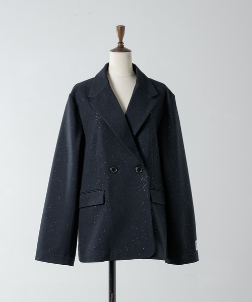 Lallana ラメココテーラードジャケット　ダークネイビー Lame coco tailored jacket/ラメココテーラードジャケット（テーラード