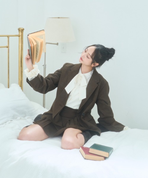 Lallana（ララーナ）の「Lame coco tailored jacket/ラメココ