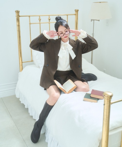 Lallana（ララーナ）の「Lame coco tailored jacket/ラメココ