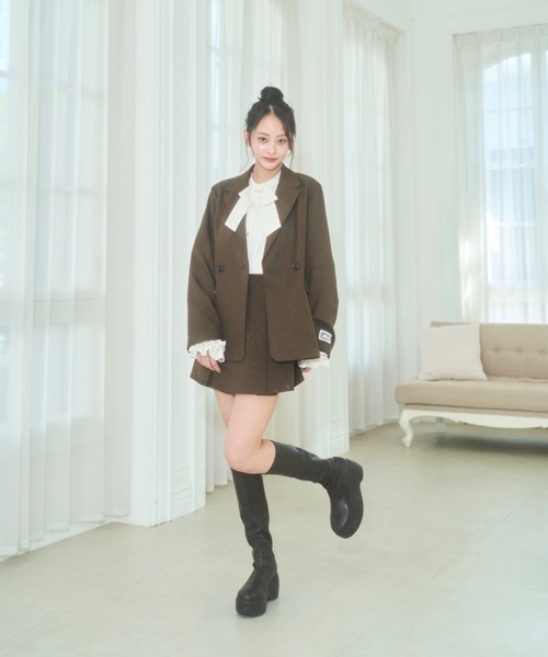 Lallana（ララーナ）の「Lame coco tailored jacket/ラメココ