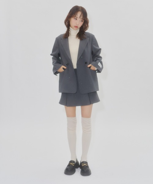 Lallana ラメココテーラードジャケット　ダークネイビー Lallana（ララーナ）の「Lame coco tailored jacket/ラメココ