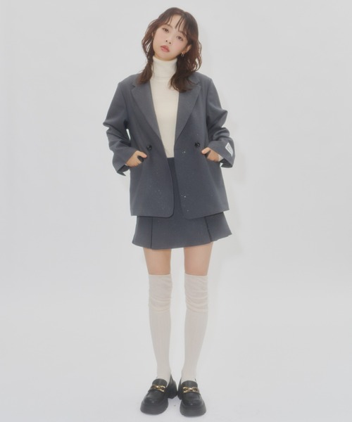 Lallana ララーナ ラメココテーラードジャケット Lame coco tailored jacket/ラメココテーラードジャケット（テーラード