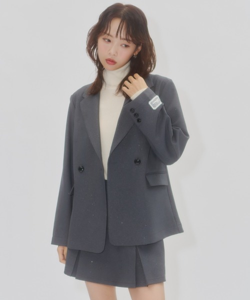 Lallana ララーナ ラメココテーラードジャケット Lame coco tailored jacket/ラメココテーラードジャケット（テーラード