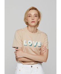 JUNECI（ジュネシ）の「ラブスーピマTシャツ - ベージュ（Tシャツ/カットソー）」
