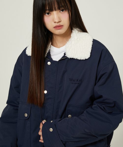 WaiKei（ワイケイ）の「[インナー&カラー取り外し可能] 4-WAYユーティリティパディッドジャケットネイビー（ダウンジャケット/コート・レディース・その他・2/3/1）」の2枚目の写真