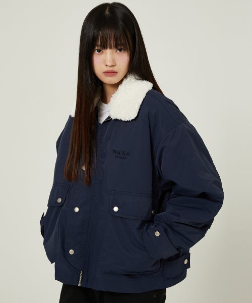 WaiKei（ワイケイ）の「[インナー&カラー取り外し可能] 4-WAYユーティリティパディッドジャケットネイビー（ダウンジャケット/コート・レディース・その他・2/3/1）」の8枚目の写真