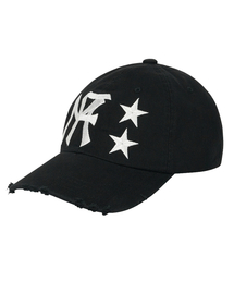 FREEMARIO（フリーマリオ）の「MF DAMAGED BALL CAP [BLACK]（キャップ）」