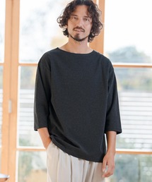 CAMBIO | mlt5517- Span Fraise Narrow Boat Neck 3-4 Sleeve Tee 7分袖Tシャツ(S60626cmb)(Tシャツ/カットソー)