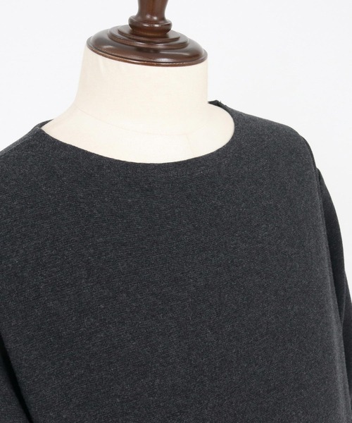 CAMBIO（カンビオ）の「mlt5517- Span Fraise Narrow Boat Neck 3-4 Sleeve Tee 7分袖Tシャツ(S60626cmb)（Tシャツ/カットソー・メンズ・ブラック/ホワイト/チャコール・S/M/L）」の20枚目の写真