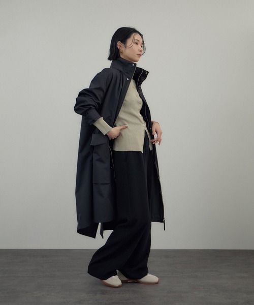 SALON adam et rope'(サロン アダム エ ロペ)の「トリアセリラクシーパンツ / セットアップ対応(その他パンツ・レディース・オフホワイト/ブラック・M/S)」の16枚目の写真