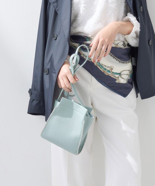 INDIVI（インディヴィ）の「【合皮】スタッズ風メタルポシェットバッグ（ショルダーバッグ・レディース・サックスブルー/ナチュラル/ブラック・00）」の16枚目の写真