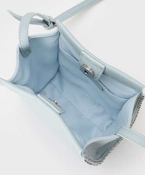 INDIVI（インディヴィ）の「【合皮】スタッズ風メタルポシェットバッグ（ショルダーバッグ・レディース・サックスブルー/ナチュラル/ブラック・00）」の12枚目の写真